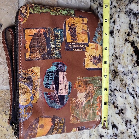 Patricia Nash Travel Sticker Cassini Wristlet